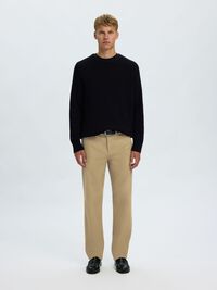 STRAIGHT FIT CHINOS, Greige, highres