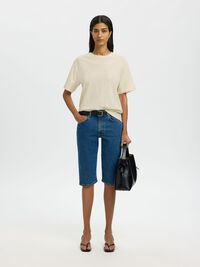 LINEN BLEND T-SHIRT, Nature, highres