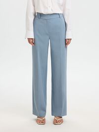 ELEGANTE HOSE MIT WEITEM BEIN, Dusty Blue, highres