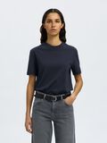Selected MOCK-NECK T-SHIRT, Dark Sapphire, highres - 16092428_DarkSapphire_003.jpg