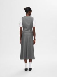 TAILORED WOOL BLEND WAISTCOAT, Grey Melange, highres