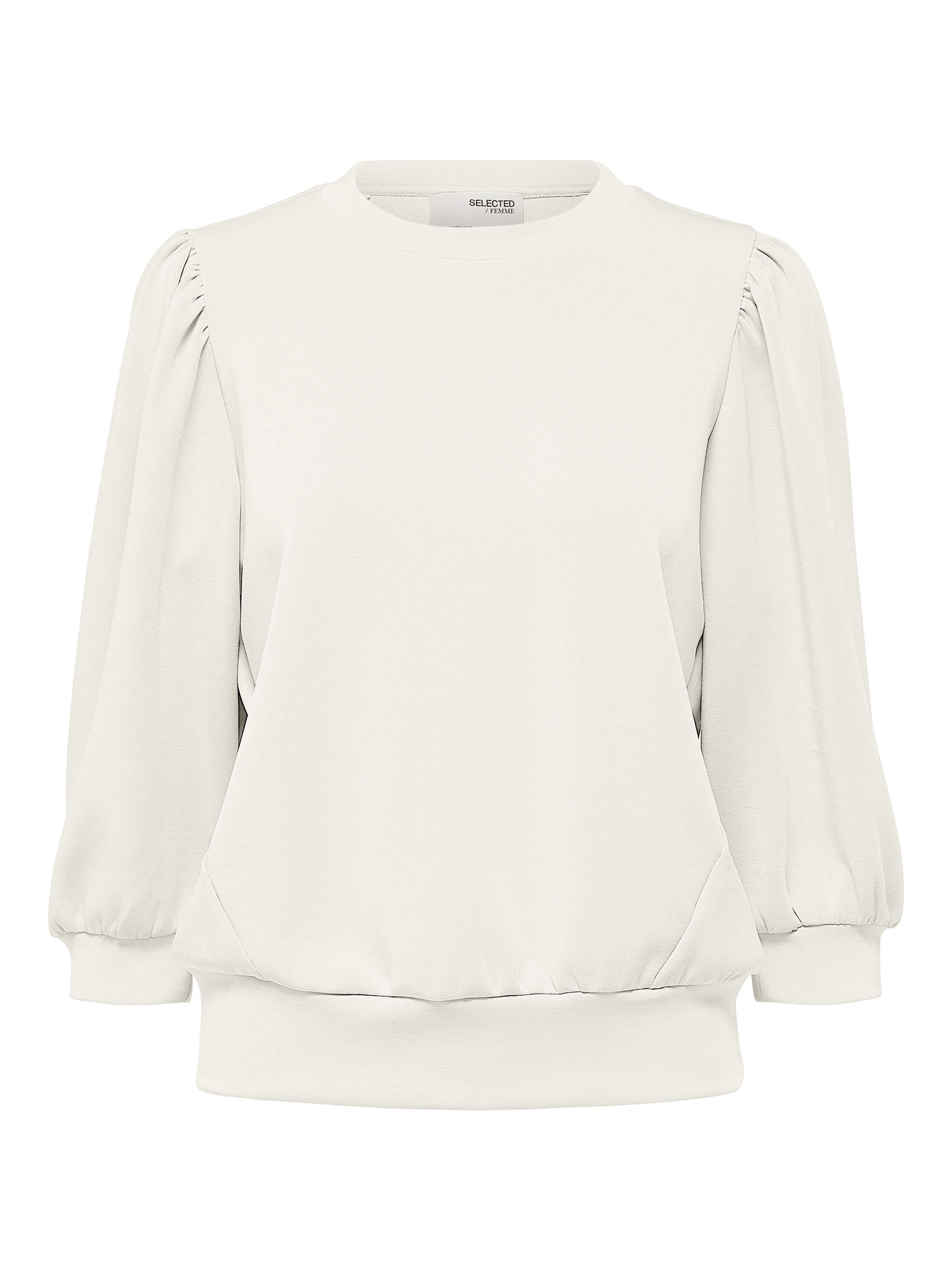 PUFF SLEEVE SWEATSHIRT, Snow White, highres