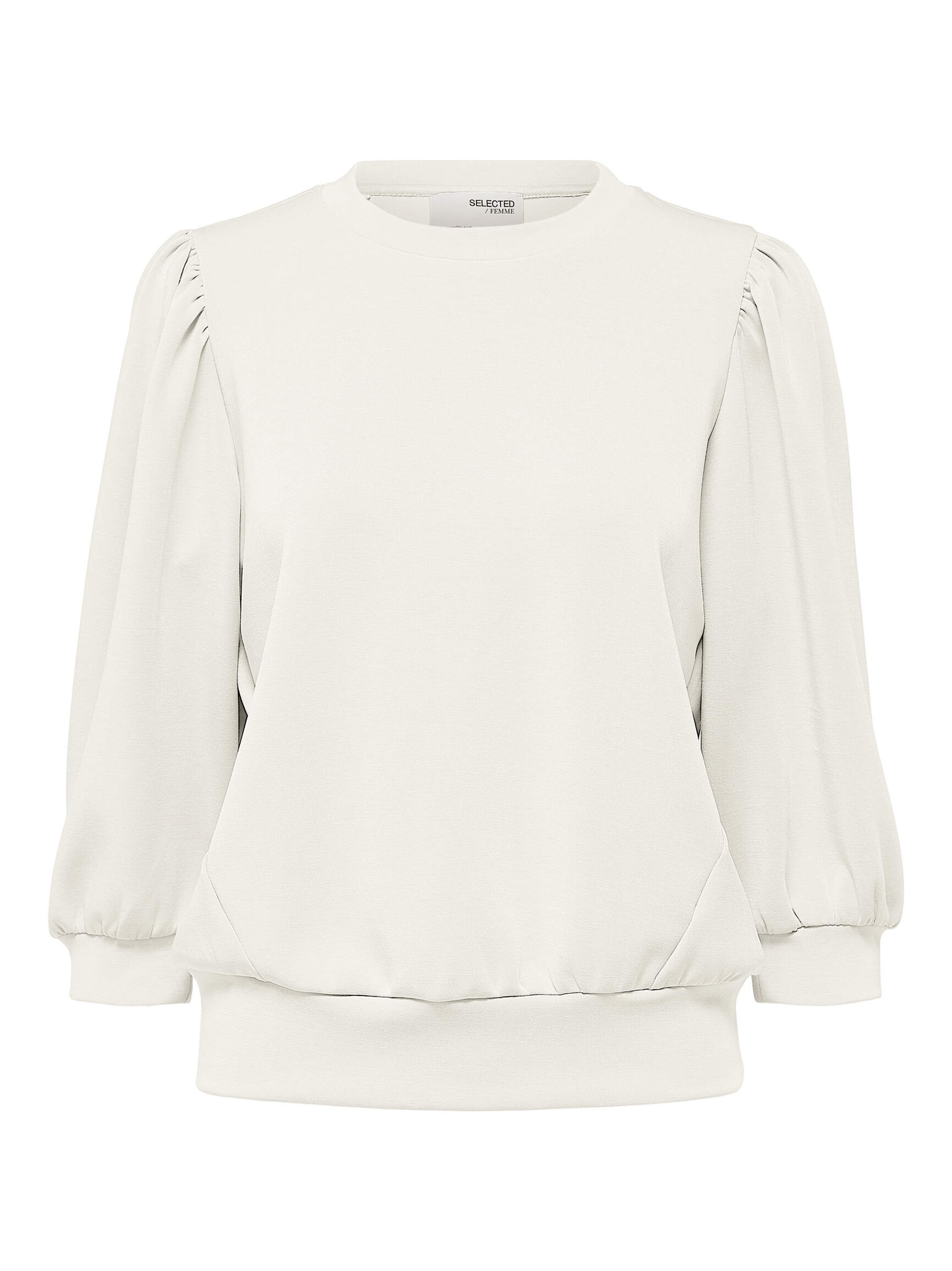 PUFF SLEEVE SWEATSHIRT, Snow White, highres