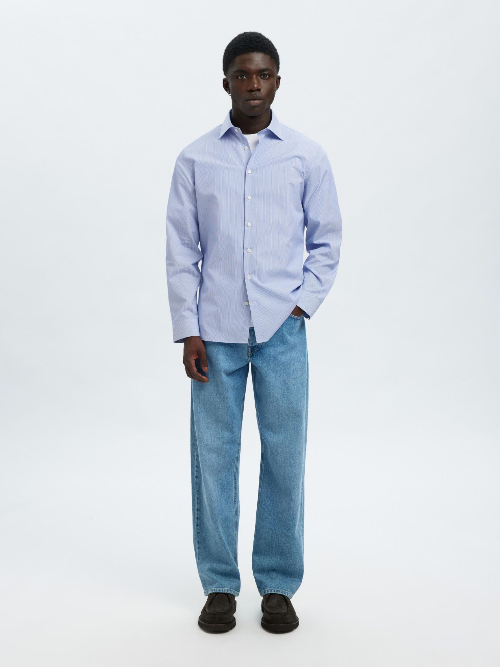 KOSZULKA SLIM FIT, Bright White, highres