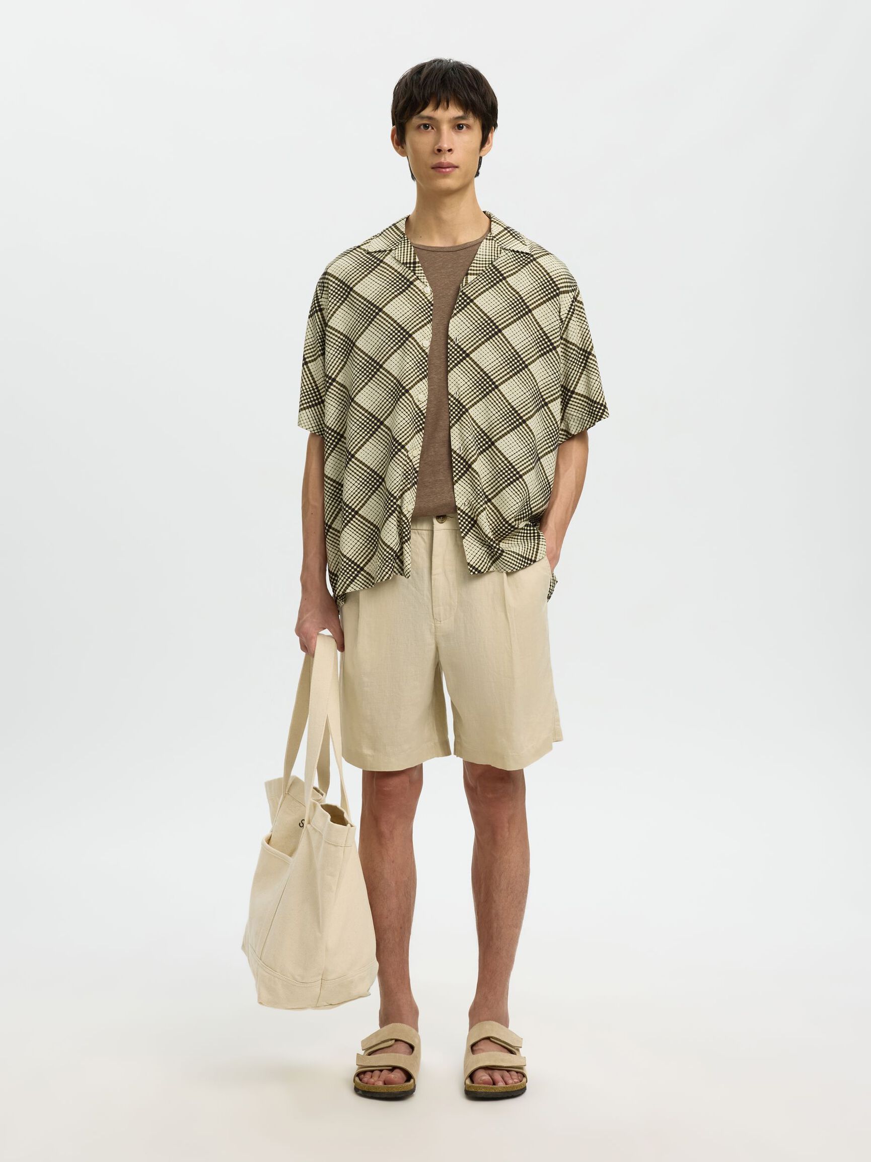 LIN T-SKJORTE, Chocolate Chip, highres