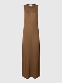 VISCOSE BLEND KNITTED MAXI DRESS, Coca Mocha, highres