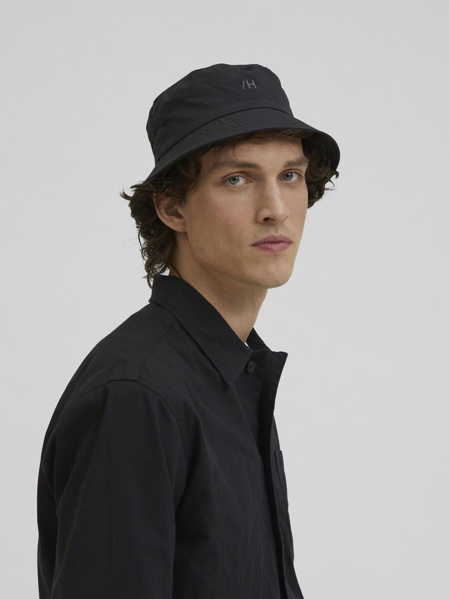 Selected LOGO BUCKET HAT, Black, highres - 16078829_Black_003.jpg