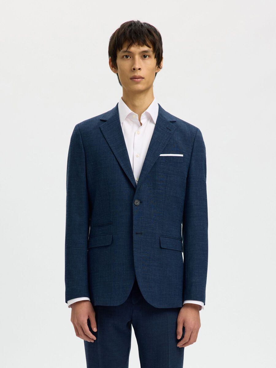Product tile image - GIACCA A PETTO UNICO, Dark Navy | 16087870_DarkNavy