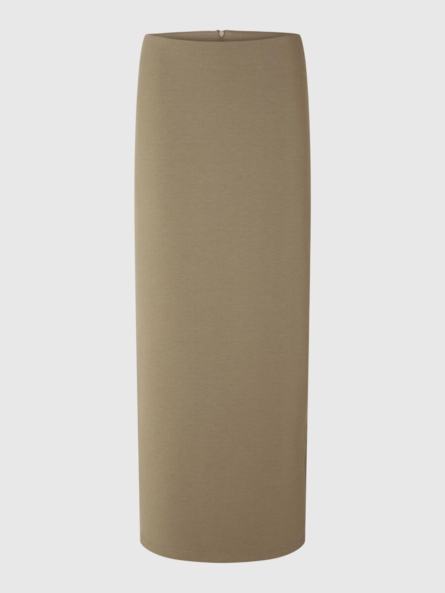 Selected HIGH WAIST MAXIROCK, Greige, highres - 16092898_Greige_001.jpg