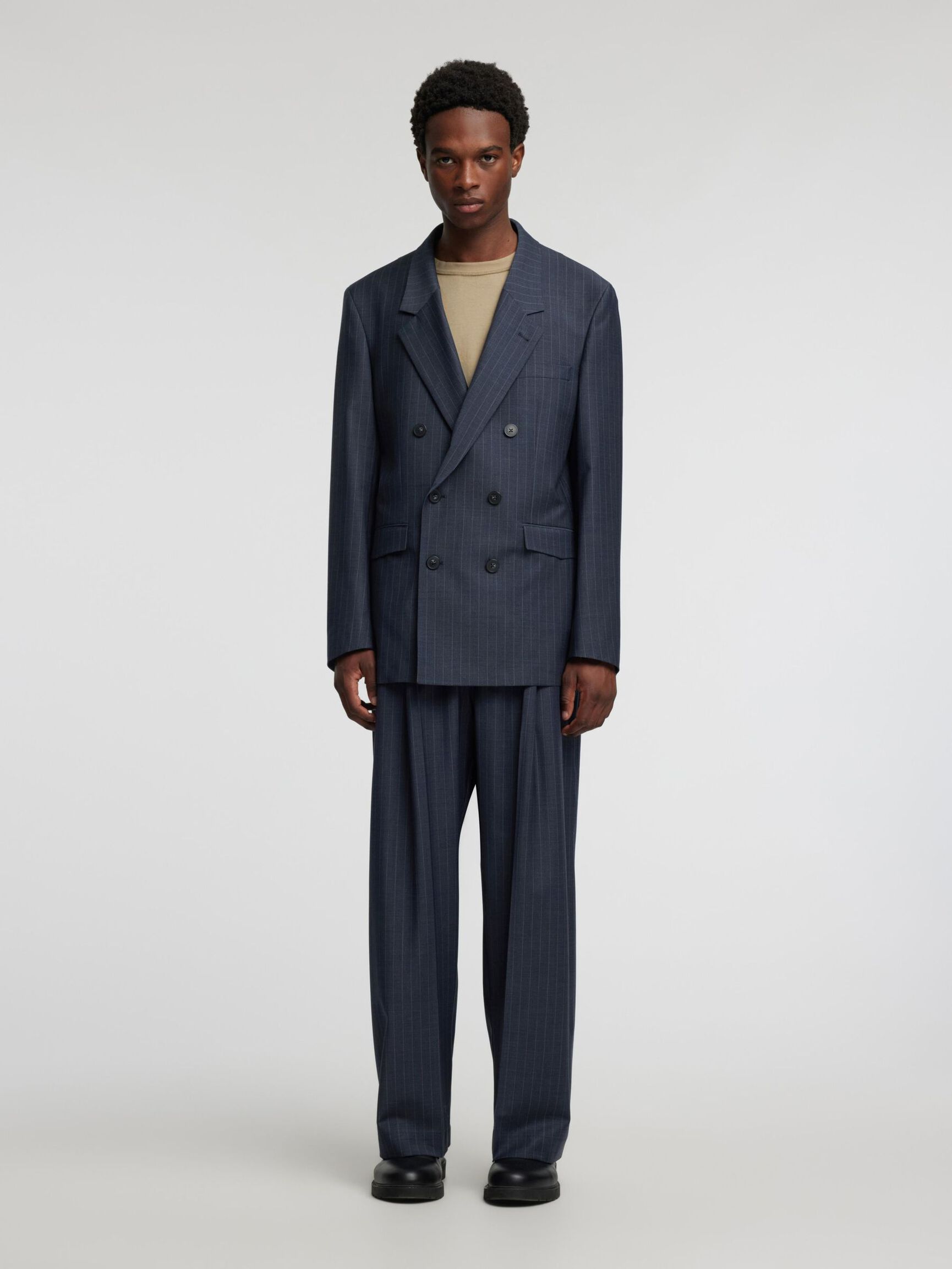 COUPE DÉCONTRACTÉE PANTALON, Dark Navy, highres