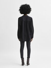 LONG-SLEEVED BLOUSE, Black, highres