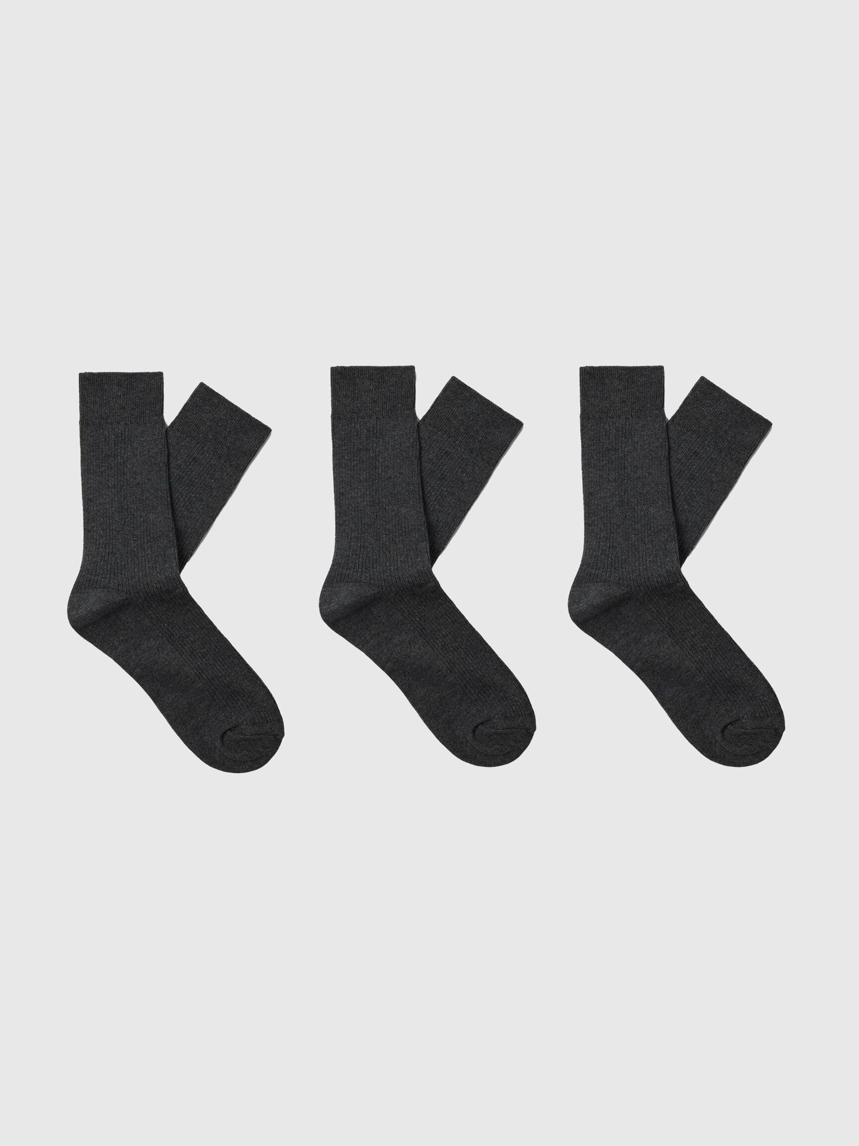 CLASSIC SOCKS, Dark Grey Melange, highres