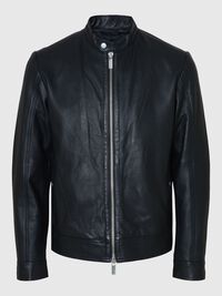 KLASSISK LÆDERJAKKE, Black, highres