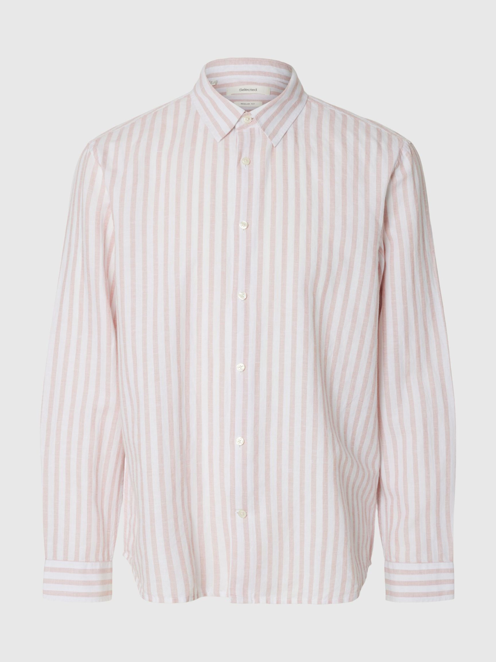 COUPE CLASSIQUE CHEMISE EN LIN MÉLANGÉ, Rose Dawn, highres