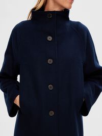 WOOL BLEND COAT, Dark Sapphire, highres