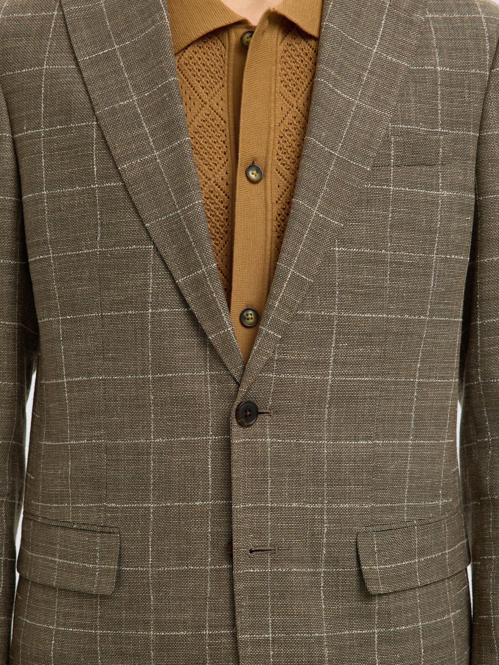 WOOL BLEND SINGLE-BREASTED BLAZER, Slate Black, highres