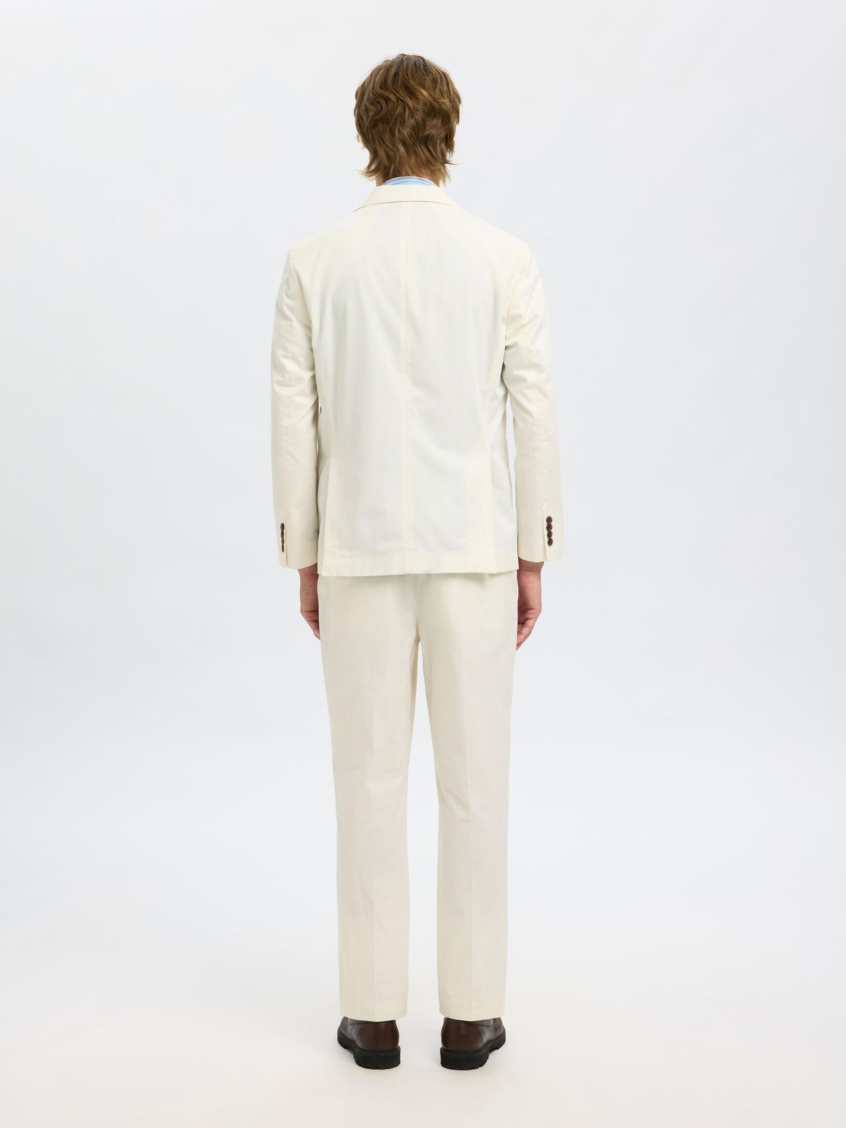 100% BAUMWOLL BLAZER, Egret, highres
