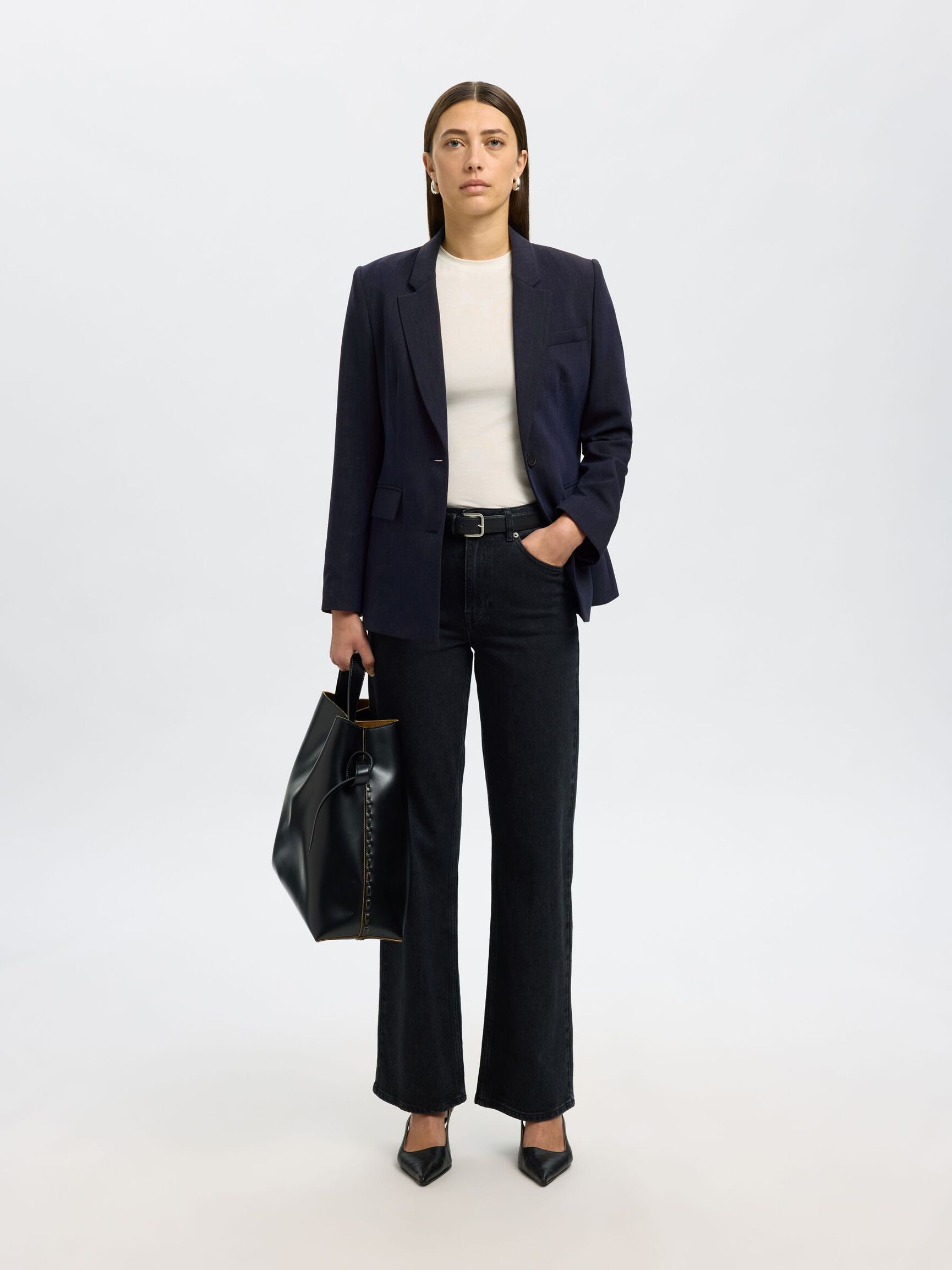 VISCOSE BLEND CLASSIC BLAZER, Dark Sapphire, highres