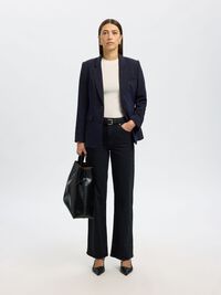 VISCOSE BLEND CLASSIC BLAZER, Dark Sapphire, highres