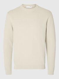 CREWNECK JUMPER, Oatmeal, highres