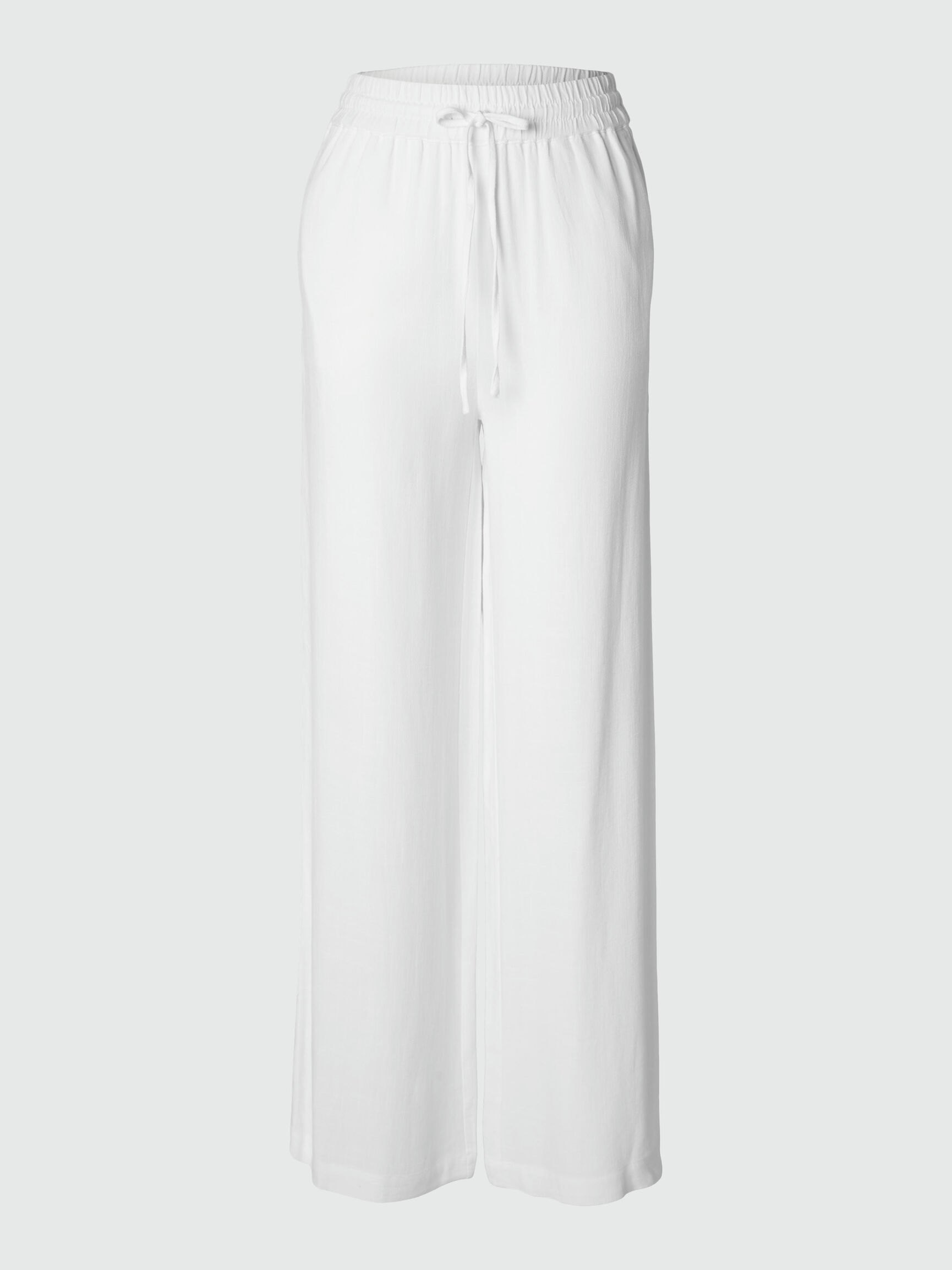 VISCOSE BLEND TROUSERS, Snow White, highres